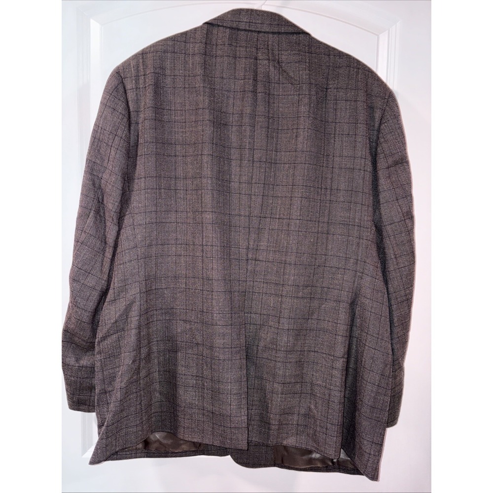 Pronto Uomo Men's 44S Executive Fit‎ Wool Blend Brown/Black Platinum Fast Ship! - Picture 3 of 3